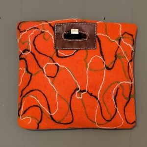 Felted wool purse tote